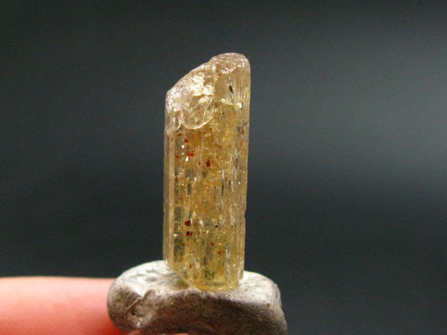 Imperial Topaz Crystal From Brazil - 0.8" - 2.16 Grams