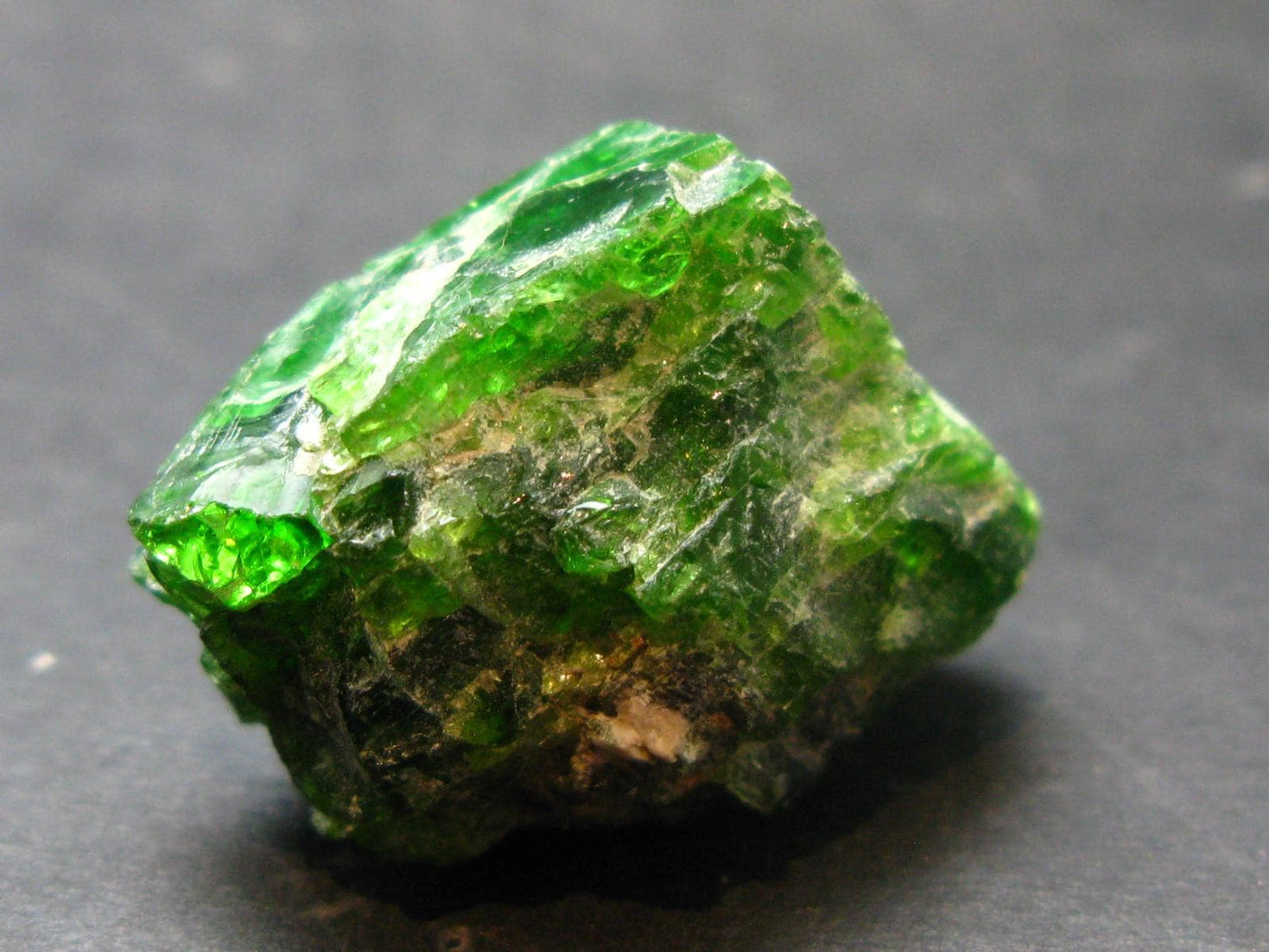 Gemmy Raw Natural Intense Forest Green Chrome Diopside Raw Piecet from Russia - 0.9"