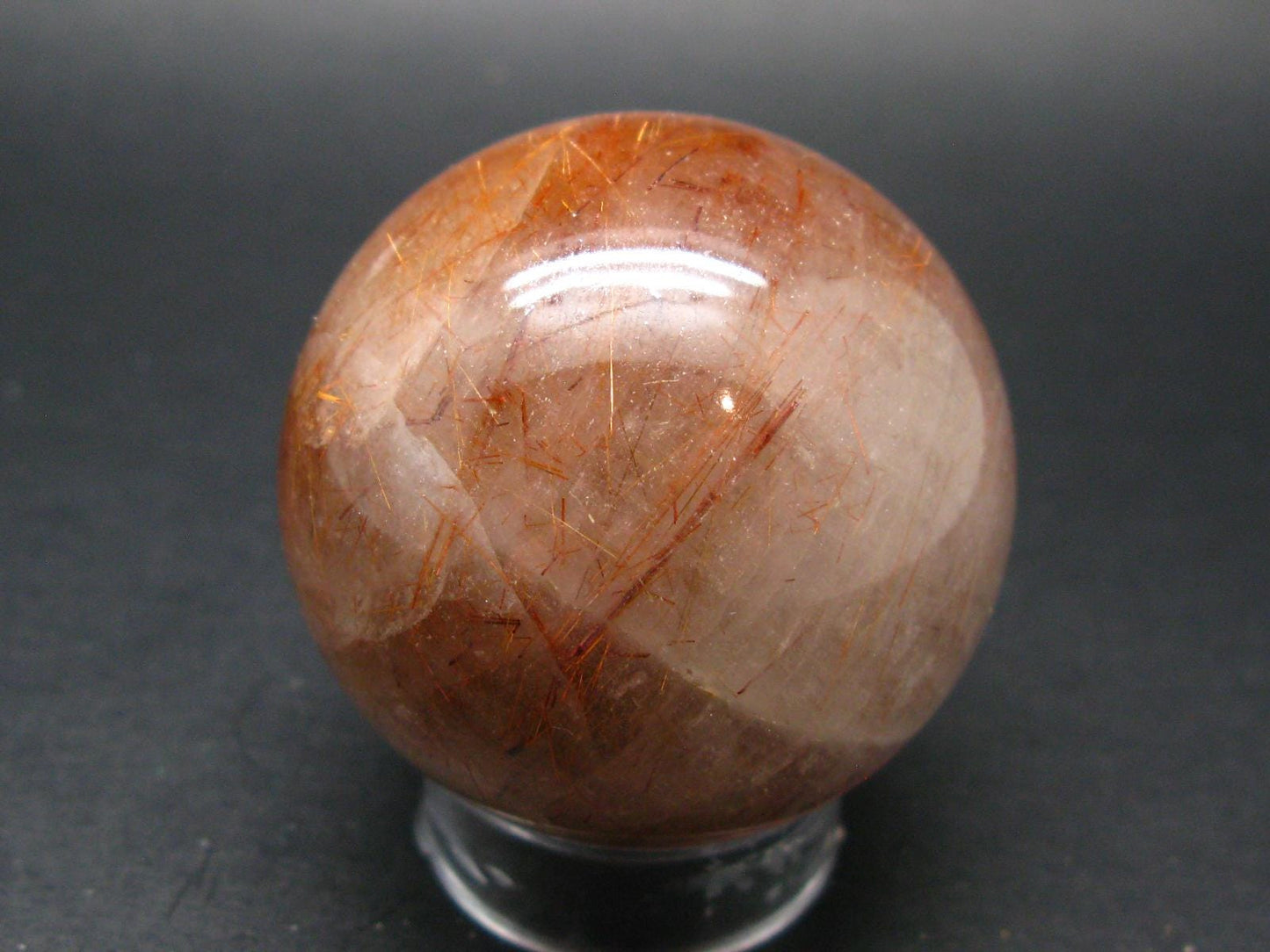 Rutilated Quartz Sphere w/ Rutile From Brazil - 2.0" - 178 Grams