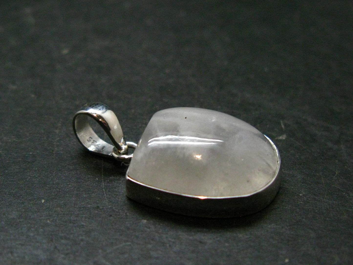 Natural Glow From Inside Moonstone 925 Silver Pendant - 1.2" - 6.12 Grams