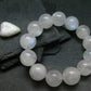 Moonstone Genuine Bracelet ~ 7.5 Inches ~ 20mm Round Beads
