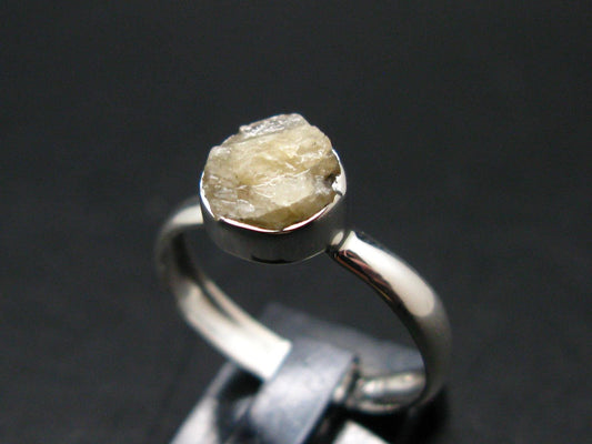Rare Agni Gold Danburite Silver Ring From Tanzania - 1.64 Grams - size 7