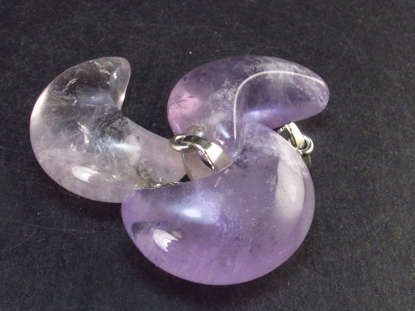 Lot of 3 Natural Moon Amethyst Pendant from Brazil