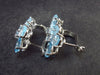 Faceted Natural Sky Blue Topaz Dangle 925 Silver Earrings from Brazil - 0.8" - 8.30 Grams