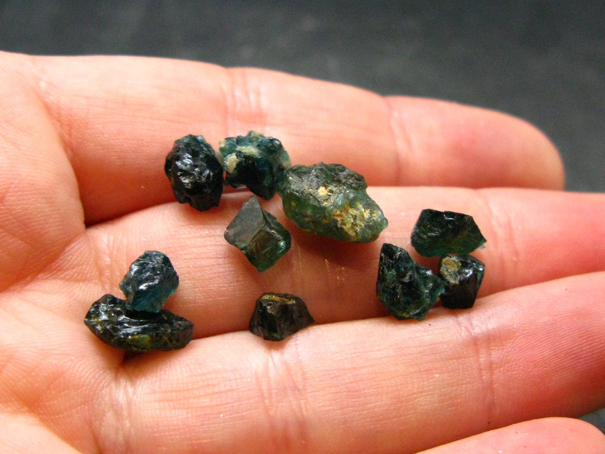 Lot of 10 Blue Lazulite Crystals From Pakistan - 3.40 Grams