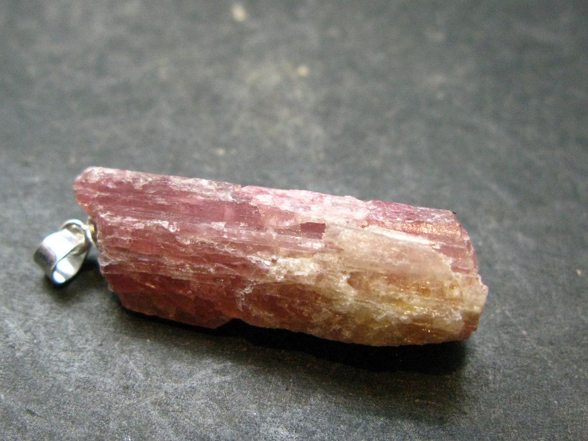 Pink Tourmaline Crystal Pendant - 1.4" - 5.26 Grams