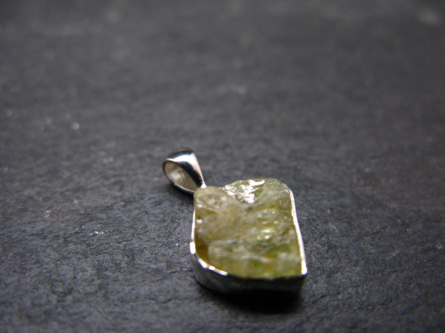 Chrysoberyl Crystal Silver Pendant From Brazil - 1.43 Grams