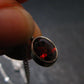 Red Garnet Almandine Gem Silver Pendant with Chain From India - 18" - 1.77 Grams