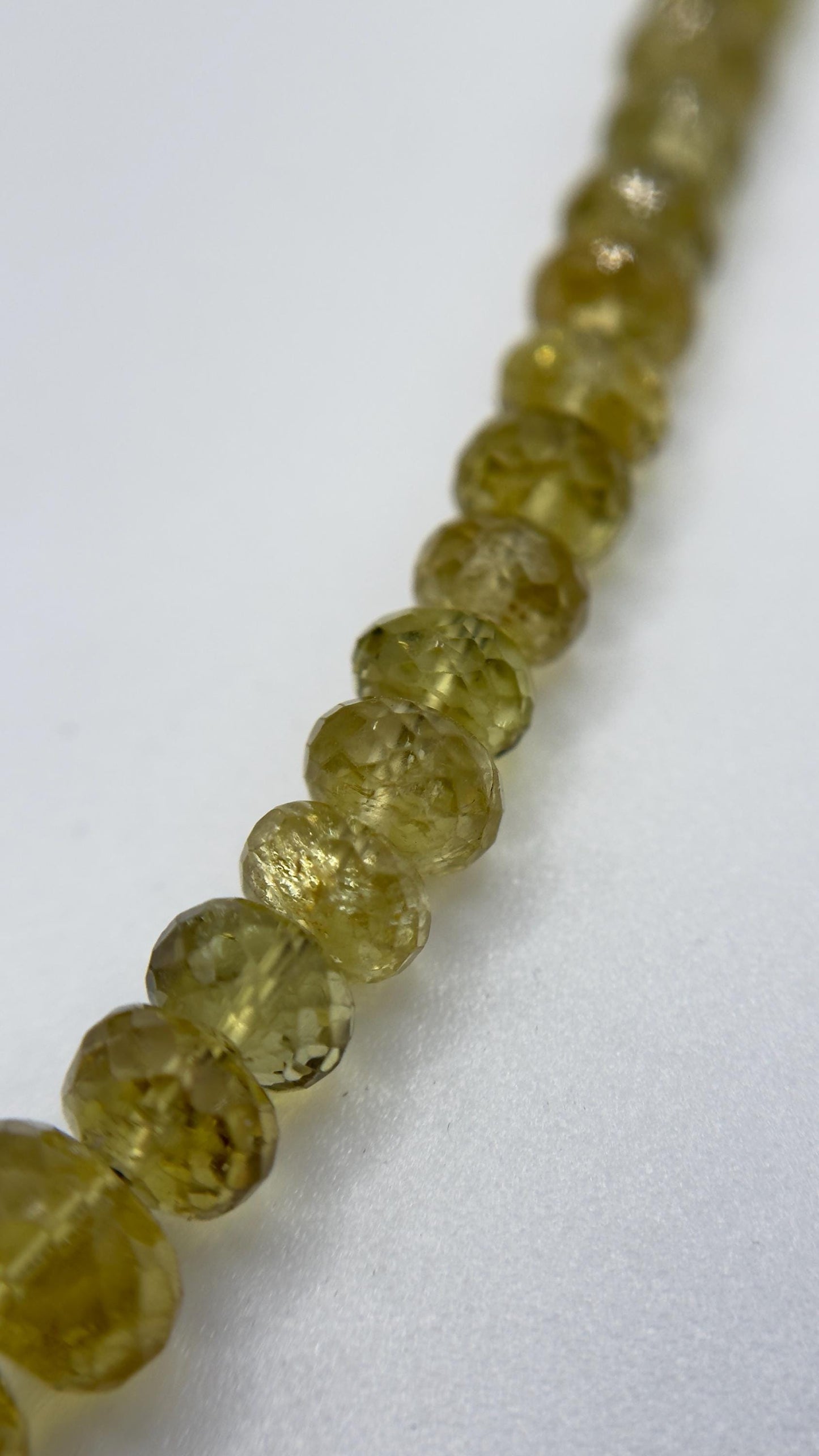 Natural Chrysoberyl, Gemstone Beaded Necklace, Faceted Crystal Strand, Minimalist Jewelry Gift for Her