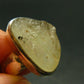 Natural Gem Raw Libyan Desert Glass Tektite Sterling Silver Ring from Libya - Size 9.75 - 9.0 Grams