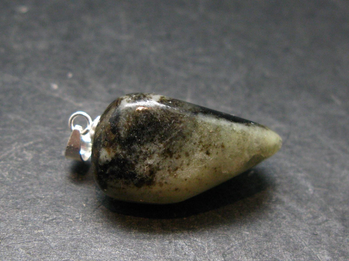 Phenakite Phenacite Tumbled Silver Pendant from Russia - 1.2" - 5.35 Grams