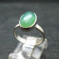 Natural Apple Green Chrysoprase 925 Sterling Silver Ring From Australia - 2.72 Grams - Size 5