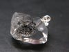 Fine Natural Herkimer Diamond Silver Pendant From New York 0.8" - 2.39 Grams
