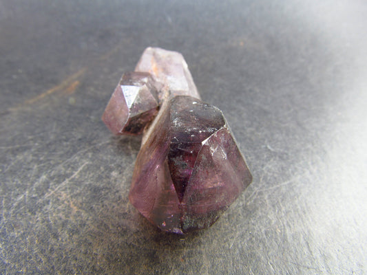 Elestial Amethyst Crystal Sceptered on Thin Stem from Zimbabwe - 42.2 Grams - 2.7"