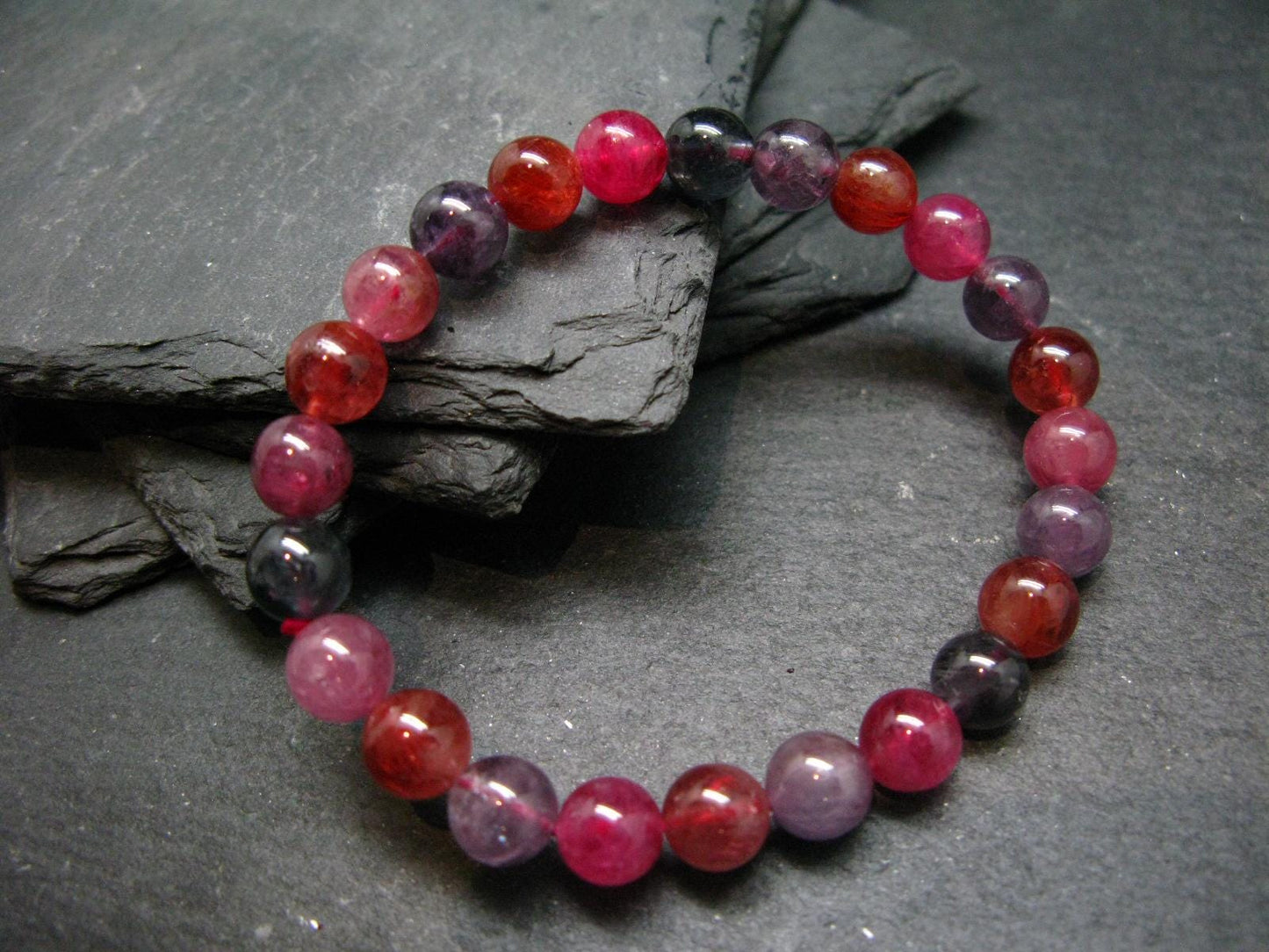AAA Grade Gem Spinel Genuine Bracelet ~ 7 Inches ~ 8mm Round Beads