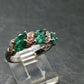 Emerald Faceted Silver Ring from Colombia - 2.97 Grams Total - Size 6.25