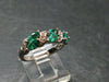 Emerald Faceted Silver Ring from Colombia - 2.97 Grams Total - Size 6.25