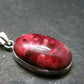 Thulite Silver Plated Pendant From Norway - 1.2" - 5.0 Grams