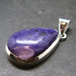 Rare High-Quality Charoite Silver Plated Pendant From Russia - 1.5" - 8.02 Grams