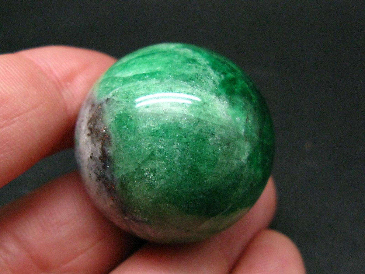Gem Tsavorite Garnet Sphere Ball From Tanzania - 62.29 Grams - 1.3"