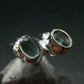 Alexandrite Gem Silver Stud Earrings From Russia - 0.86 Grams