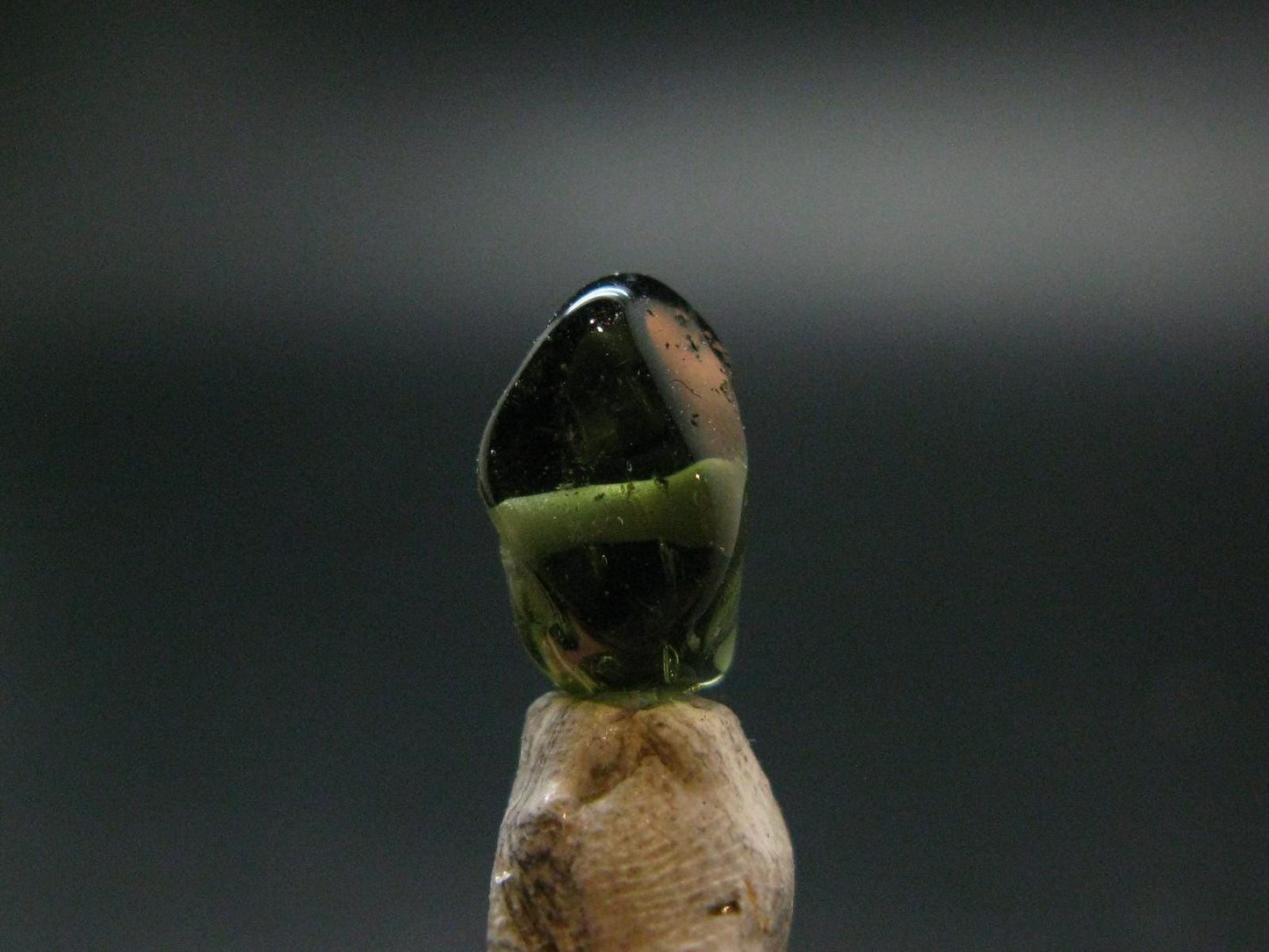 Moldavite Tektite Tumbled Bead from Czech Republic - 11 mm - 3.45 Carats