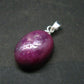 Star Ruby Sterling Silver Pendant - 0.9" - 3.75 Grams