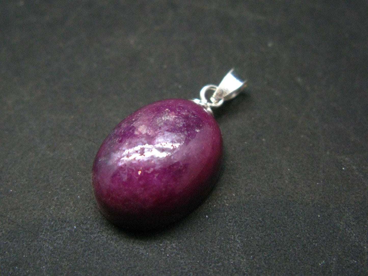 Star Ruby Sterling Silver Pendant - 0.9" - 3.75 Grams