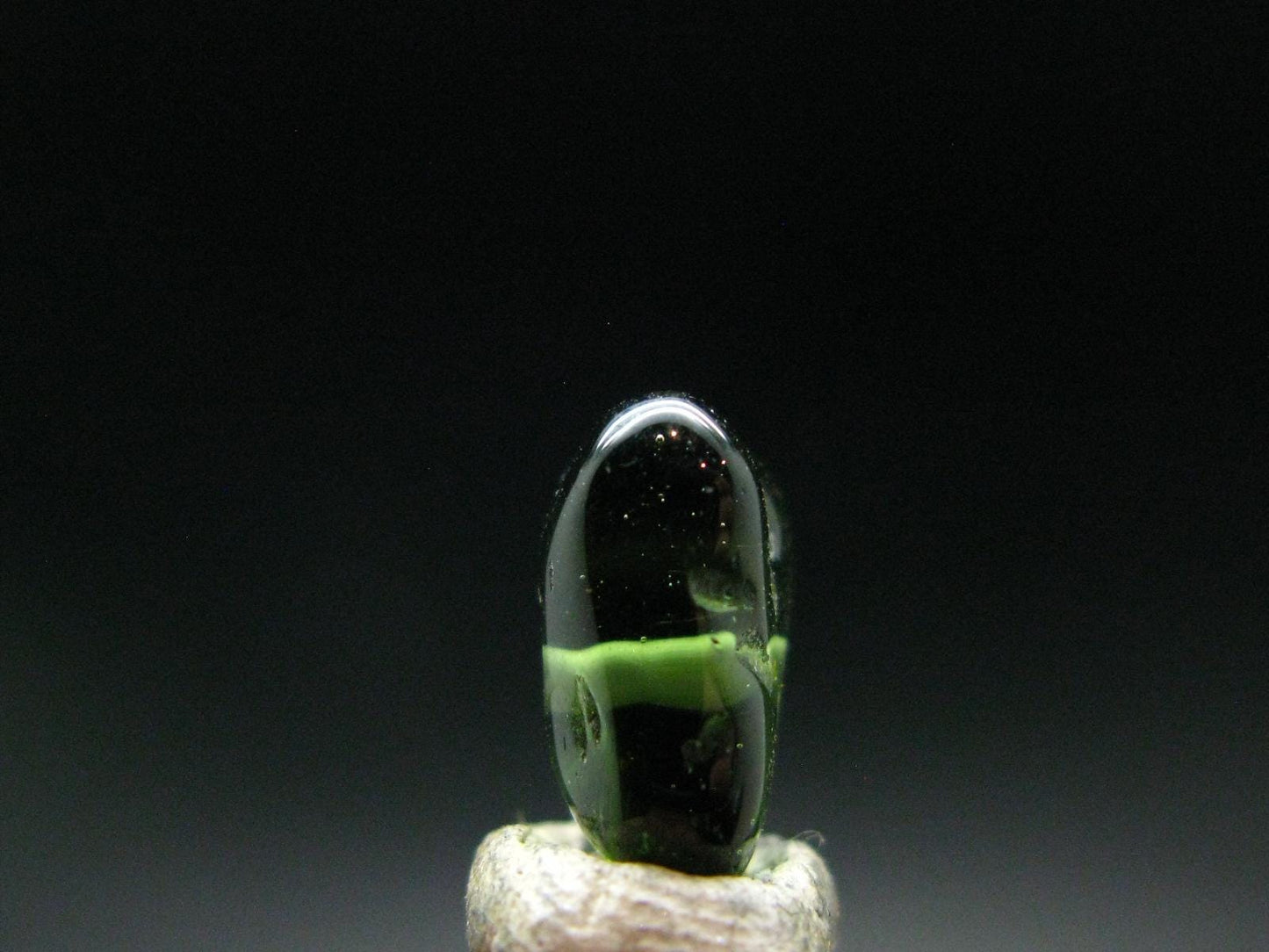 Moldavite Tektite Tumbled Bead from Czech Republic - 13 mm - 5.40 Carats
