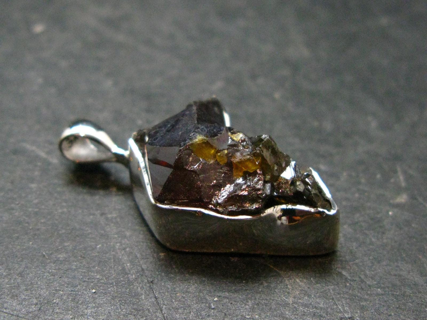 Zincite Zinkite Crystal 925 Silver Pendant From Poland - 1.1" - 5.86 Grams