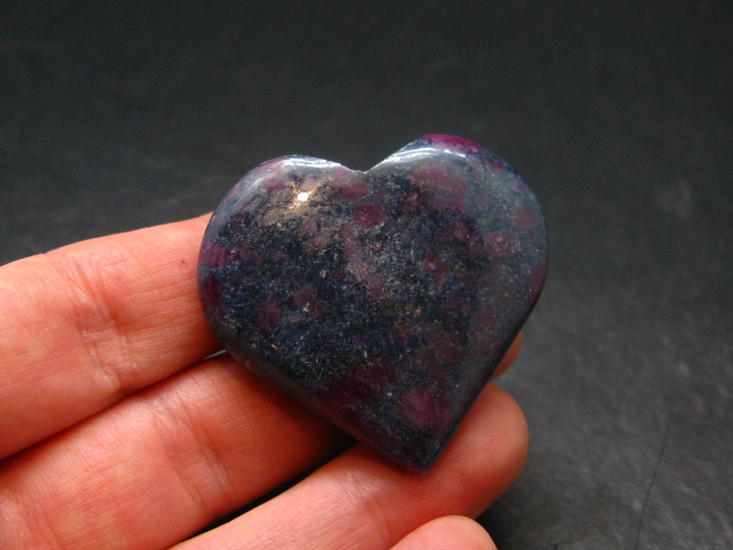 Ruby & Kyanite Heart From India - 1.4"