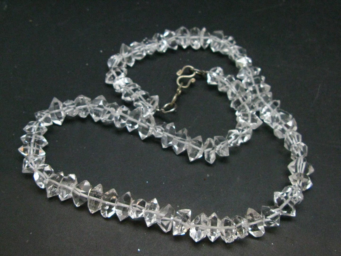 Herkimer Diamond Quartz Necklace From USA - 17" - 38.1 Grams