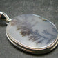 Moss Agate Silver Pendant From Russia - 8.82 Grams - 1.8"