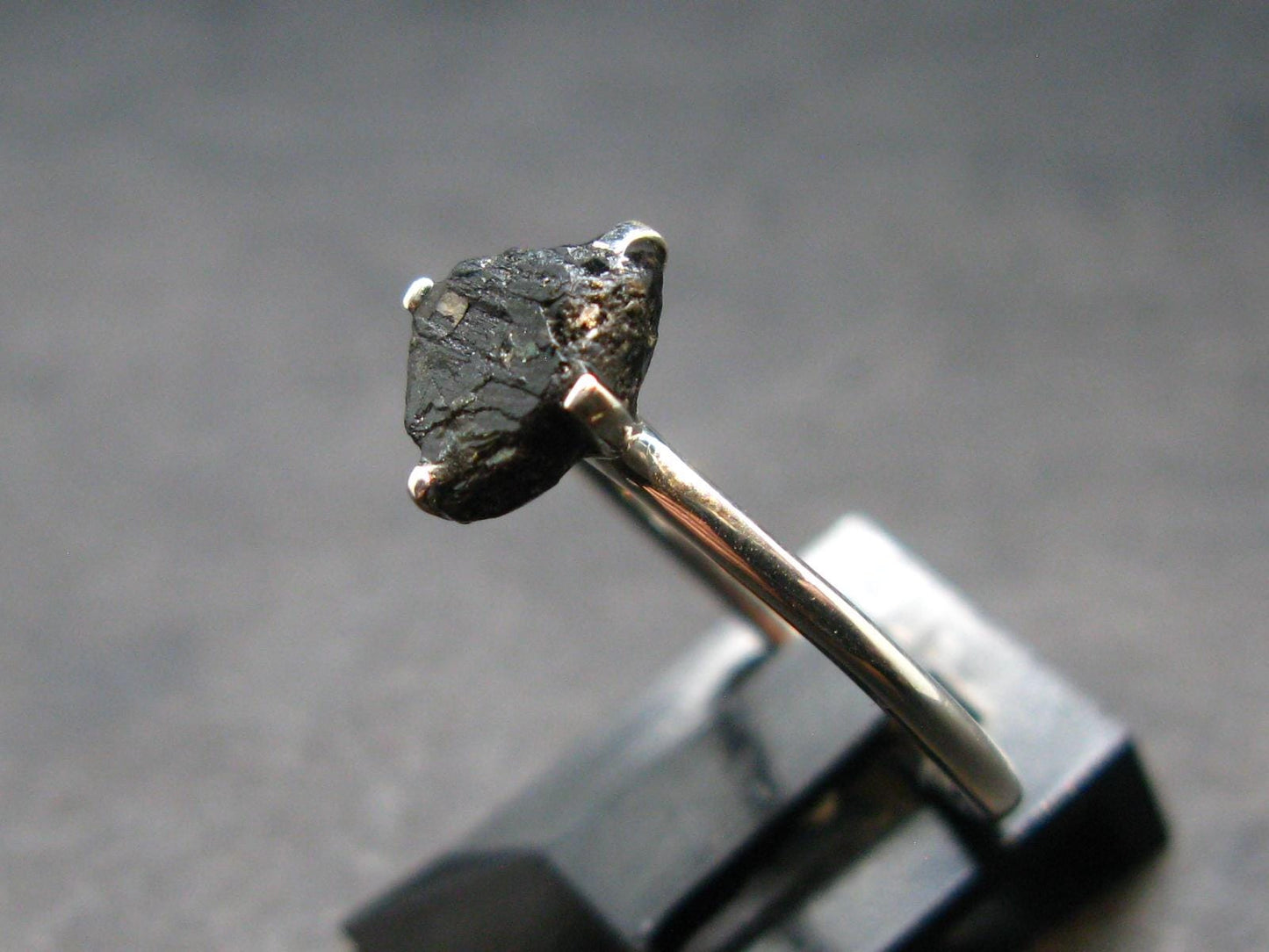 Terminated Brookite Crystal Silver Ring From Arkansas - Size 6 - 1.70 Grams