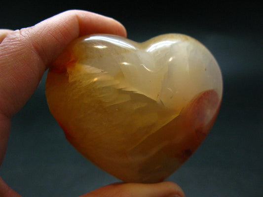 Carnelian Agate Heart From Madagascar - 2.2"