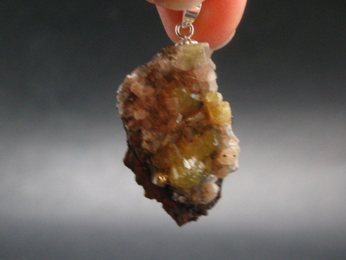 Adamite Silver Pendant From Mexico - 1.4" - 8.34 Grams