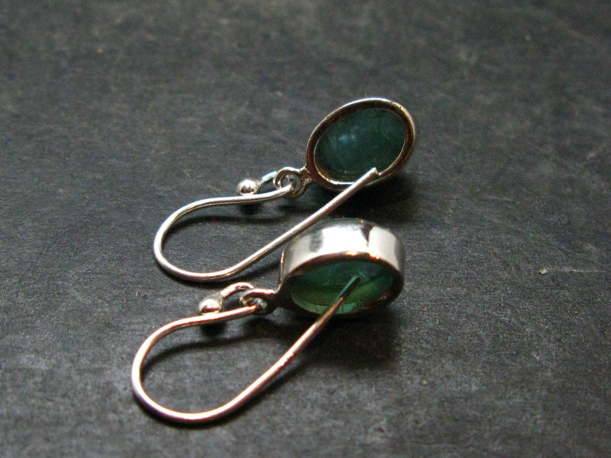 Extremely Rare Grandidierite Silver Earrings From Madagascar - 1.0"