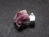 Bixbite Red Emerald Beryl Silver Pendant From Utah USA - 2.67 Carats - 0.6"