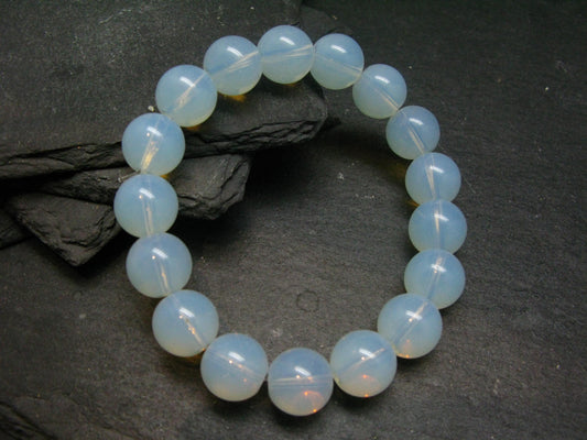 Opalite Genuine Bracelet ~ 7 Inches ~ 12mm Round Beads