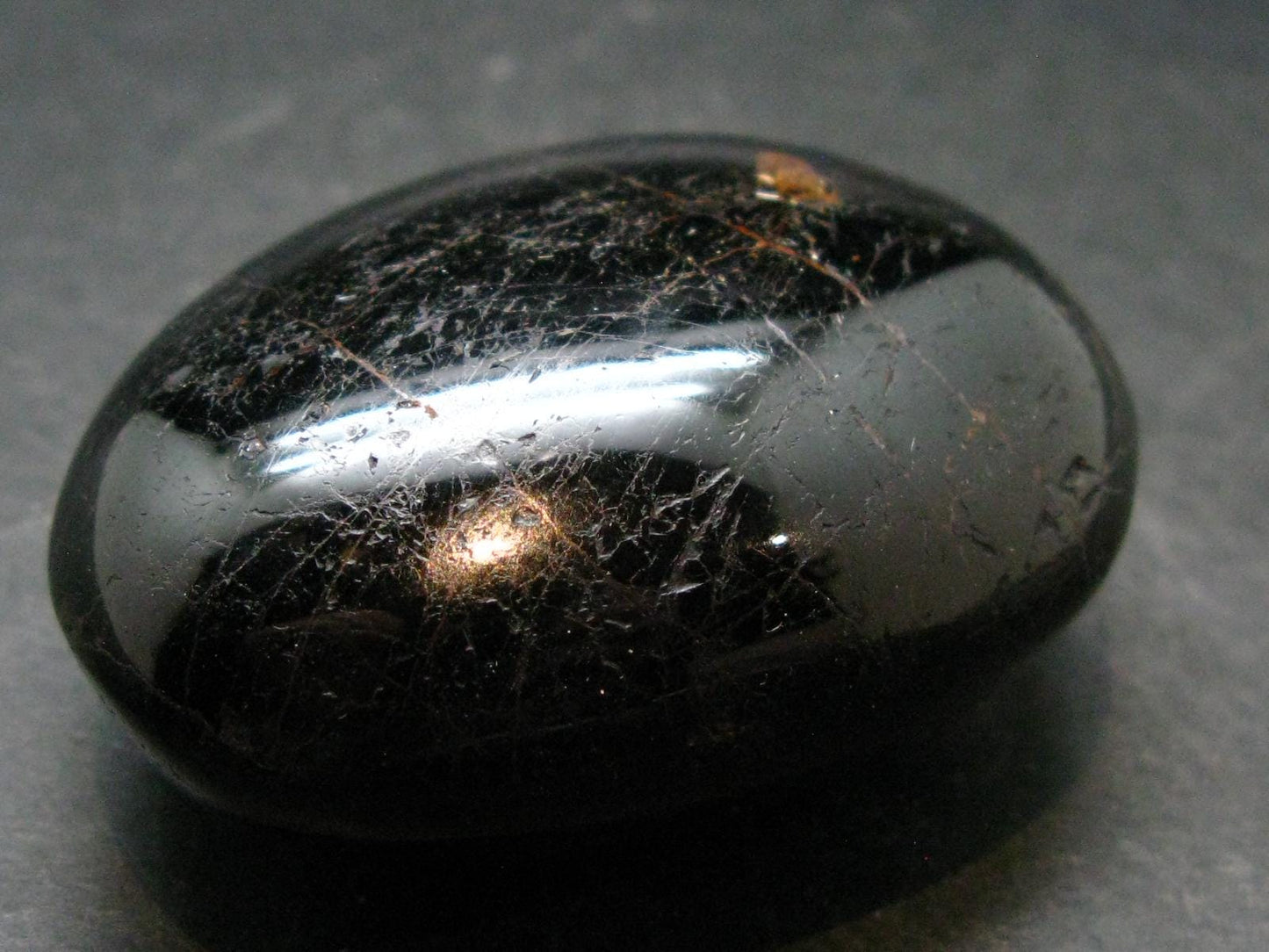 Fine Black Tourmaline Tumbled Stone From Namibia - 2.3"