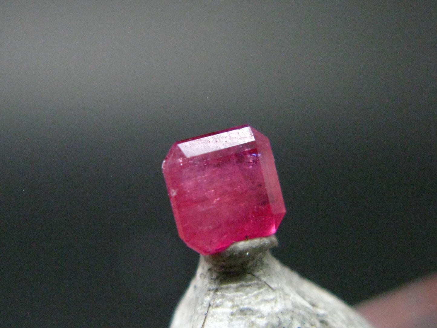 Beautiful Rare Gem Bixbite Red Beryl Emerald Cut Stone From Utah USA - 0.31 Carats - 4.0x4.0mm