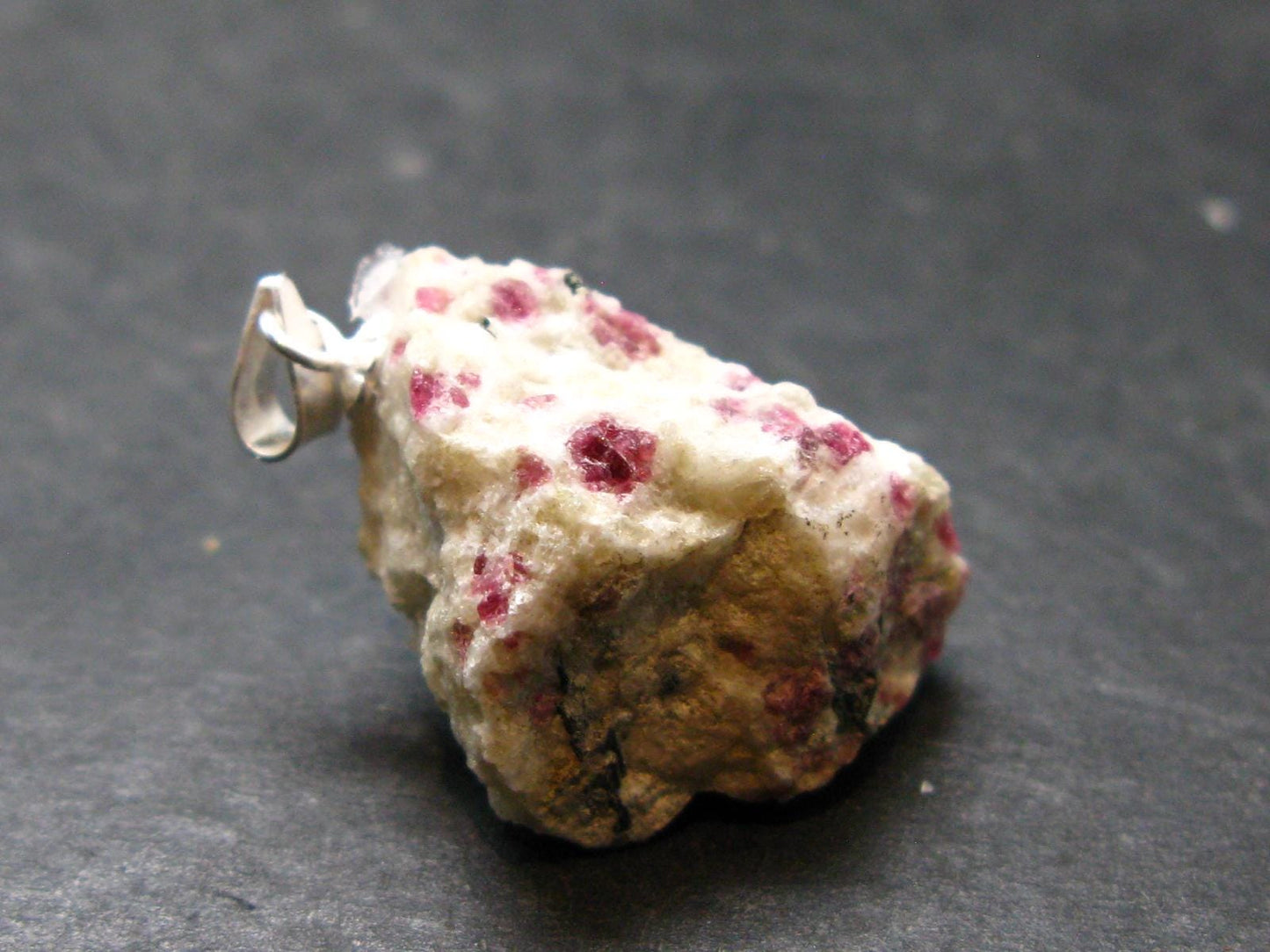 Rare Kakortokite Silver Pendant From Greenland - 4.81 Grams - 1.1"