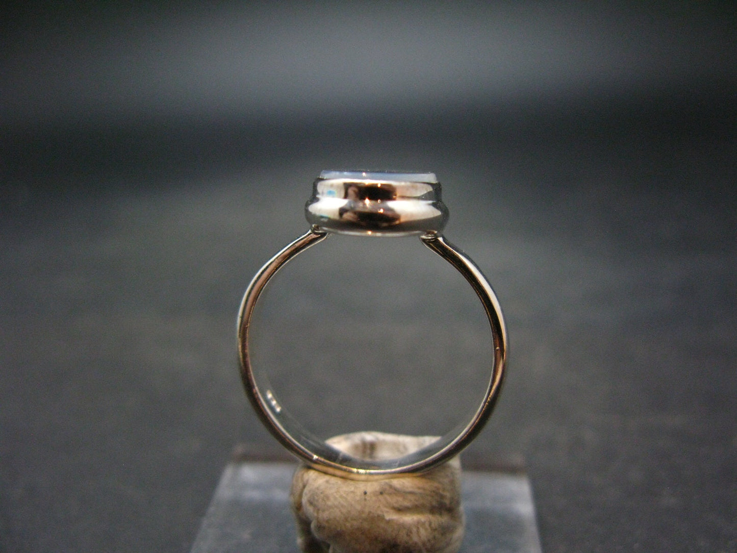 Moss Agate Silver Ring From Russia - 4.5 Grams - Size 9