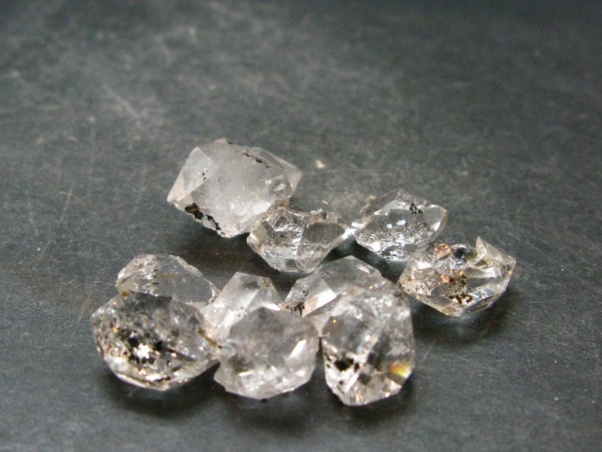 Lot Of 10 Fine Herkimer Diamond Quartz Crystals From New York - 13.0 Grams