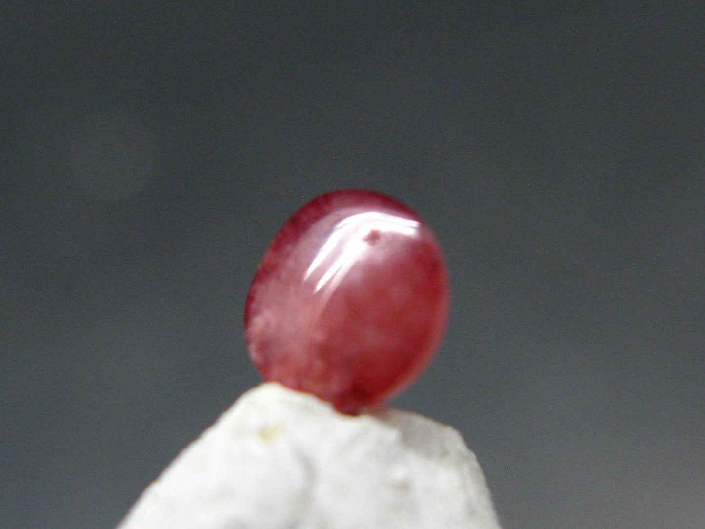 Rare Gem Bixbite Red Beryl Emerald Cabochon From Utah USA - 0.55 Carats - 4.9x4.7 mm