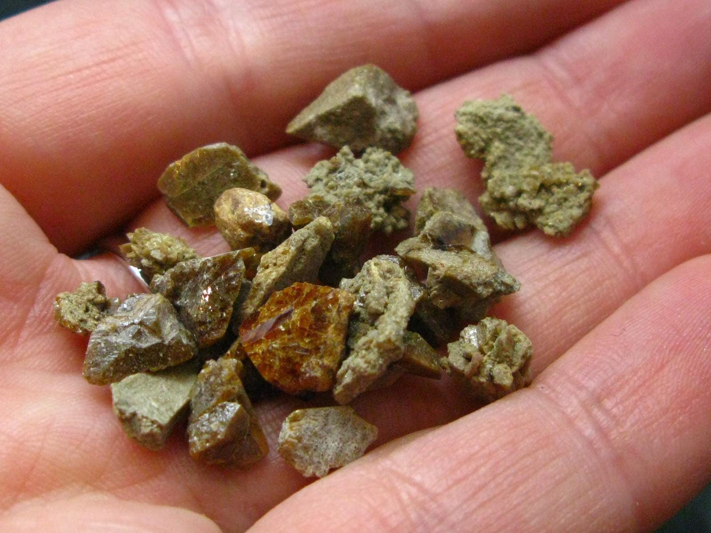 Rare Lot of 25 Monazite Crystals From Brazil - 8.70 Grams