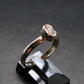 Gray Herderite Silver Ring from Africa - Size 8 - 1.64 Grams