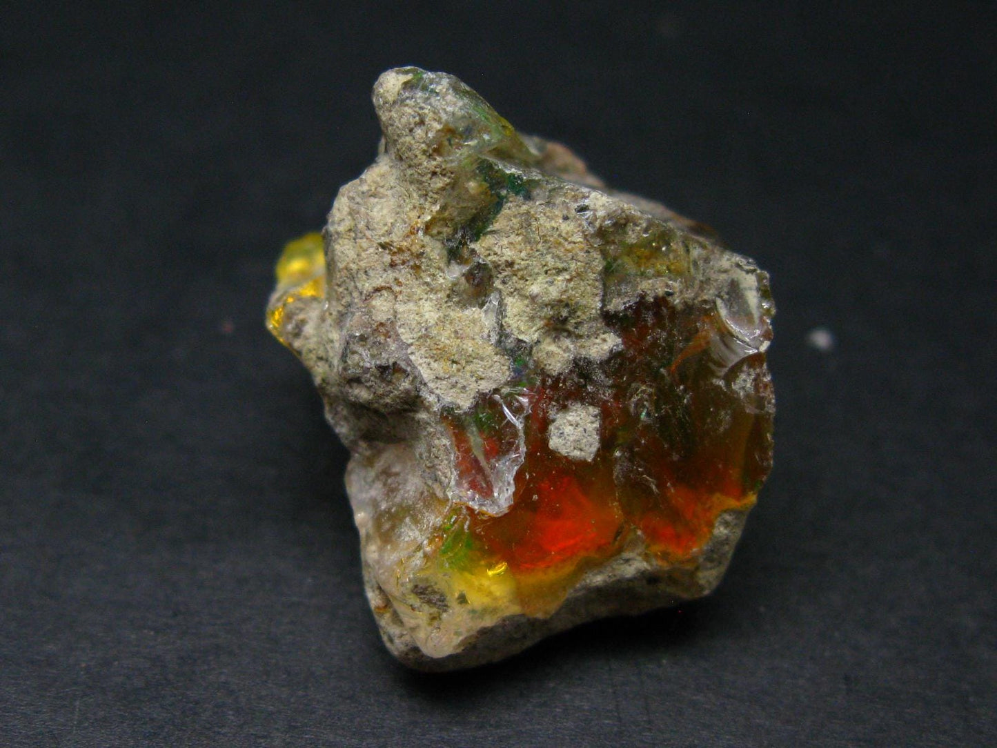 Natural Unpolished Raw Opal With Play of Color from Ethiopia - 1.3" - 12.15 Grams