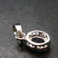 Large Genuine Rich Purple Faceted Amethyst Sterling Silver Pendant From Brazil - 0.7" - 1.08 Grams