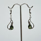 Sterling Silver Moldavite Drop Earrings – Handcrafted Green Gemstone Dangles in Sterling Silver - Weight 4.20 Grams